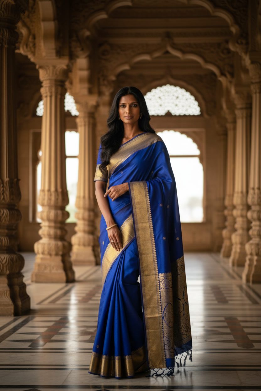Meera saree blue Mysore Palace