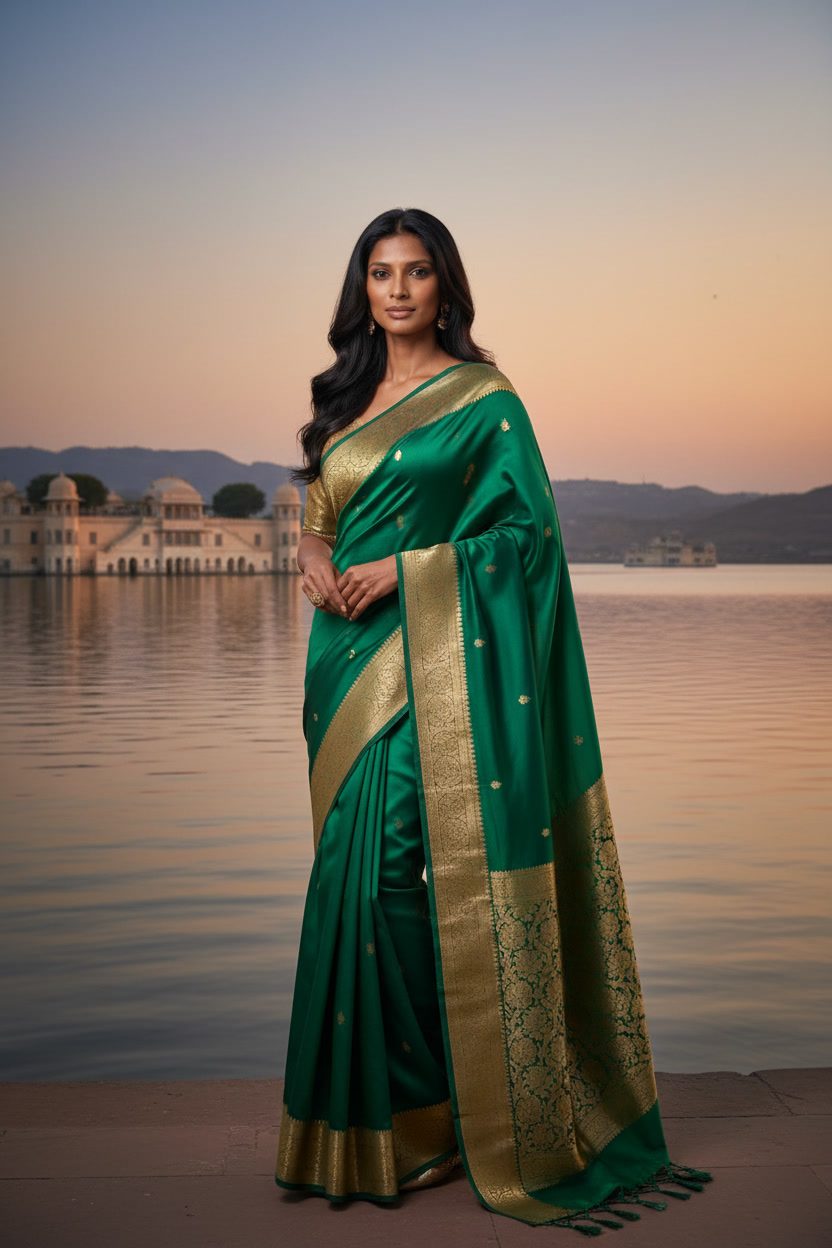 Meera red gown art gallery